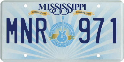 MS license plate MNR971