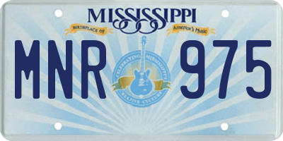 MS license plate MNR975