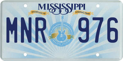 MS license plate MNR976