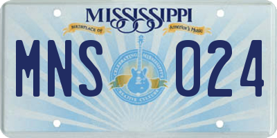 MS license plate MNS024