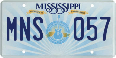 MS license plate MNS057