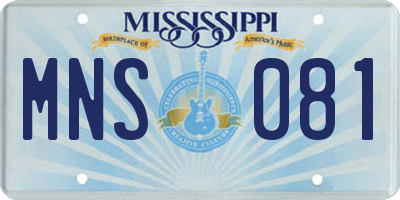 MS license plate MNS081