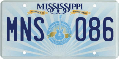 MS license plate MNS086