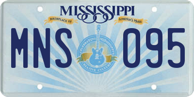 MS license plate MNS095