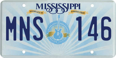 MS license plate MNS146