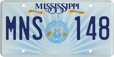 MS license plate MNS148