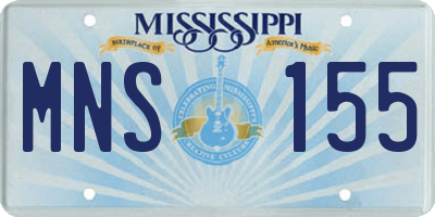 MS license plate MNS155