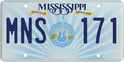 MS license plate MNS171