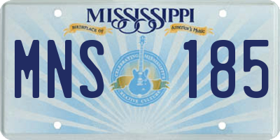MS license plate MNS185