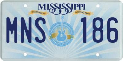 MS license plate MNS186