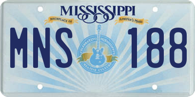 MS license plate MNS188
