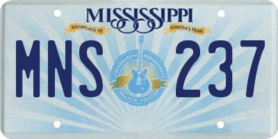 MS license plate MNS237