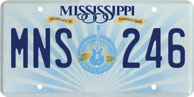 MS license plate MNS246
