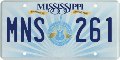 MS license plate MNS261
