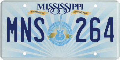 MS license plate MNS264