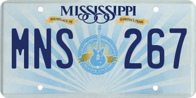 MS license plate MNS267