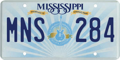 MS license plate MNS284