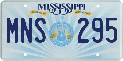 MS license plate MNS295