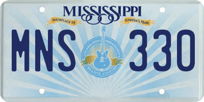 MS license plate MNS330