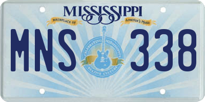 MS license plate MNS338