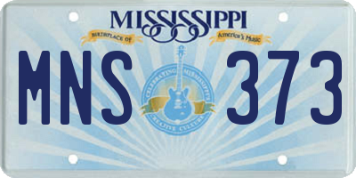 MS license plate MNS373