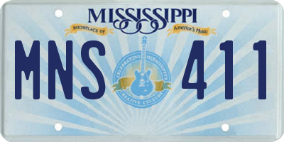 MS license plate MNS411