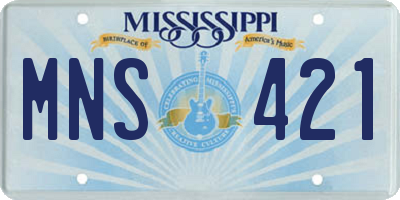 MS license plate MNS421
