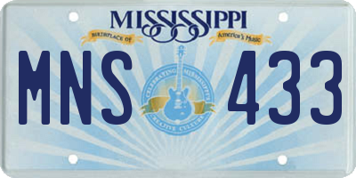 MS license plate MNS433