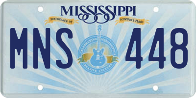 MS license plate MNS448