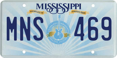 MS license plate MNS469