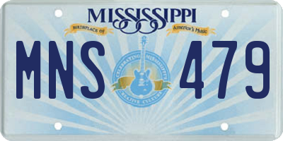MS license plate MNS479