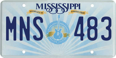 MS license plate MNS483