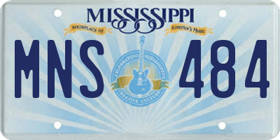 MS license plate MNS484