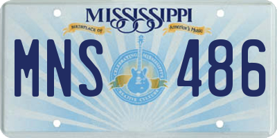 MS license plate MNS486