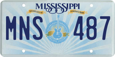 MS license plate MNS487
