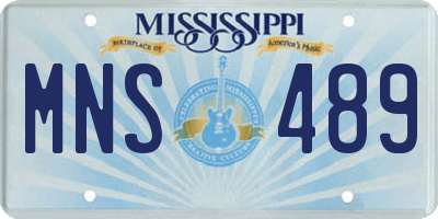 MS license plate MNS489