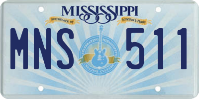 MS license plate MNS511