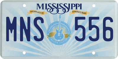 MS license plate MNS556