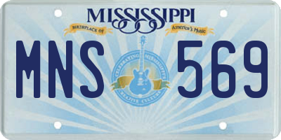MS license plate MNS569