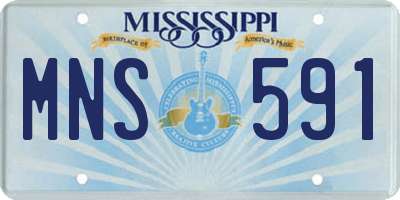 MS license plate MNS591
