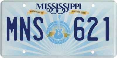 MS license plate MNS621