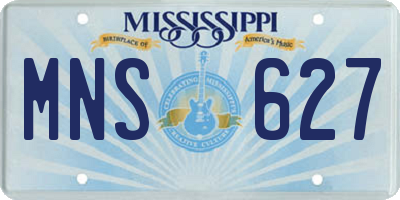 MS license plate MNS627