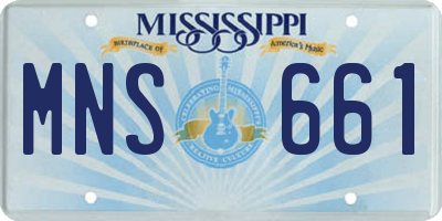 MS license plate MNS661
