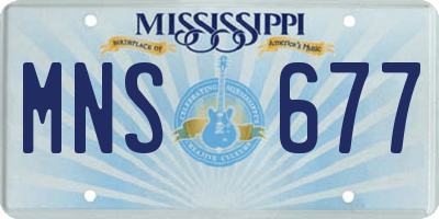 MS license plate MNS677
