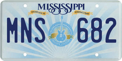 MS license plate MNS682