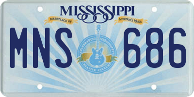 MS license plate MNS686