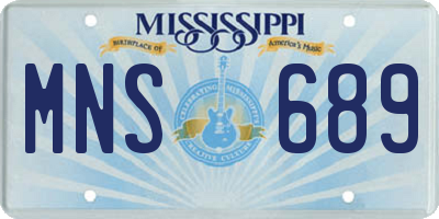MS license plate MNS689