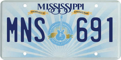 MS license plate MNS691