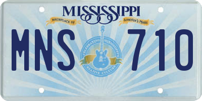 MS license plate MNS710