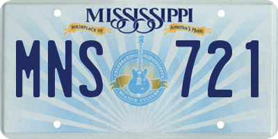 MS license plate MNS721